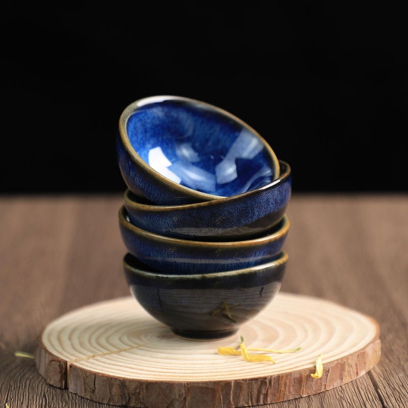 Sizikato 5PCS Stoneware Porcelain Sake Set Include 1PCS Sake Bottle and 4PCS Sake Cups - Image 5